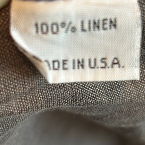 Bryn Walker Gray Linen Long Length One Button Jacket - size Large - Picture 5 of 6